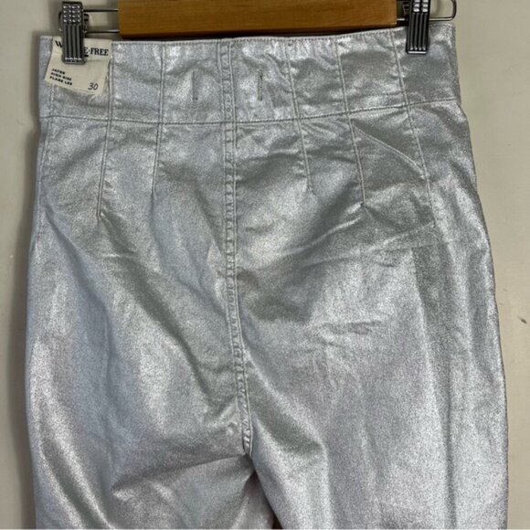 Free People We The Free Jayde Metallic Flare Jeans Size 30 NWT NEW High Rise - Picture 8 of 16